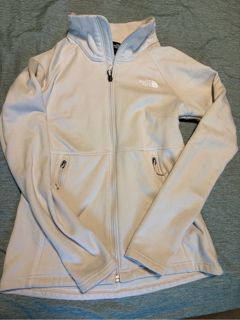 The North Face Cream Full-Zip Fleece Jacket